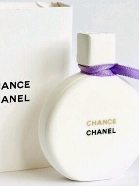 CHANEL Chance White Bottle with Lavender Ribbon